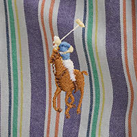 Polo Ralph Lauren - Oxford Shirt -  Stripe - Purple, Orange Multi