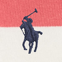 Polo Ralph Lauren - Knit Rugby Shirt - Khaki-Collar - Striped - Red/White