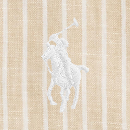 Polo Ralph Lauren - Linen Shirt - Custom Fit - Stripe - Beige/White