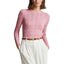Polo Ralph Lauren - Julianna Cable-Knit Cotton Crewneck Sweater - Carmel Pink
