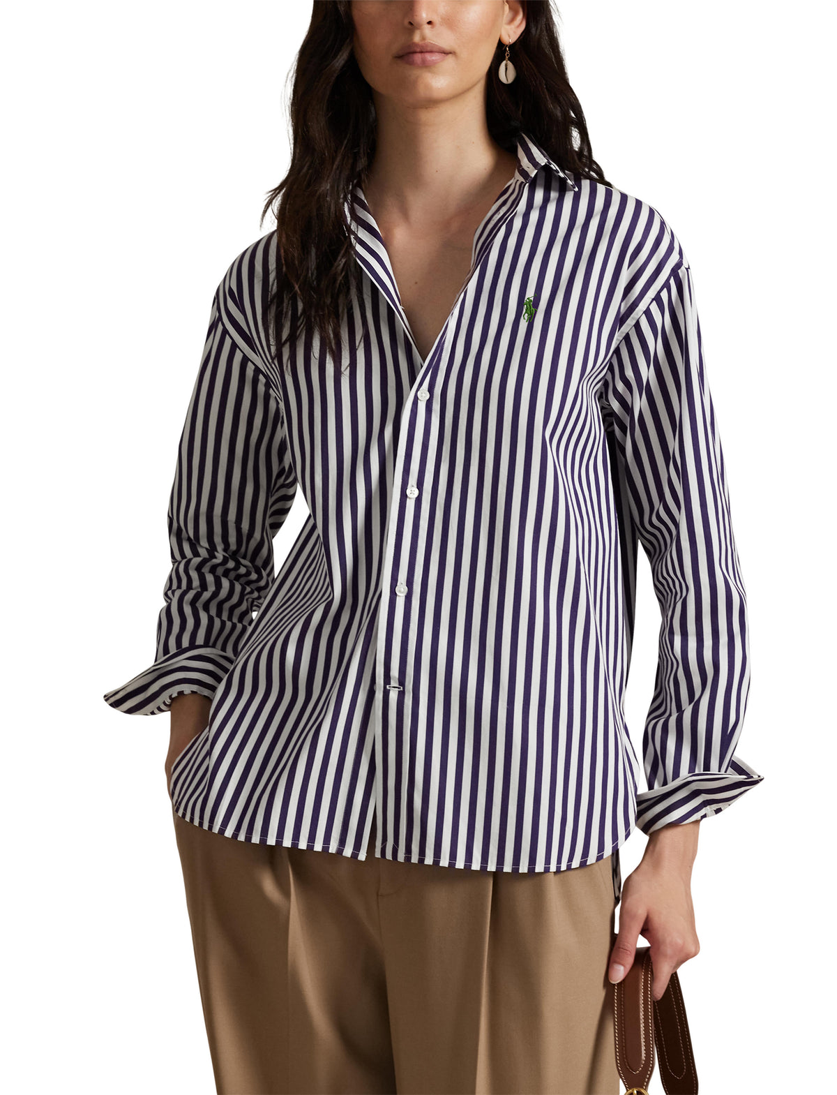 Polo Ralph Lauren - Relaxed Fit Cotton Shirt - Stripe - Navy & White