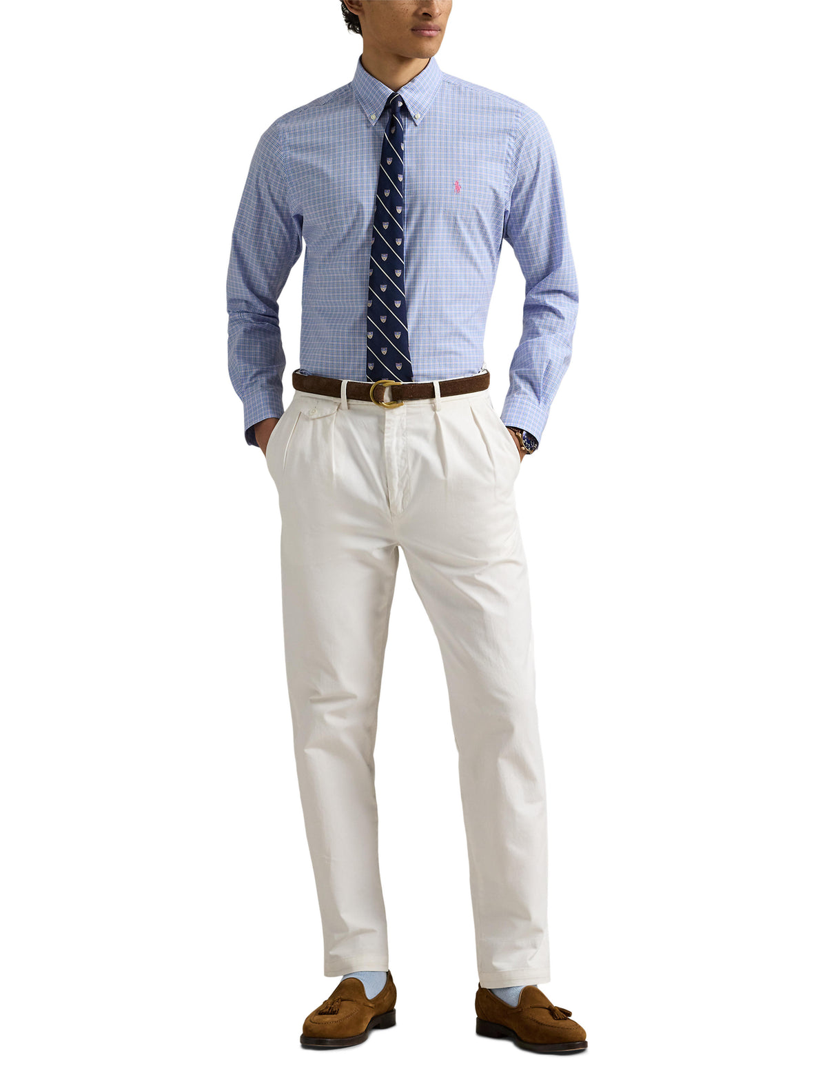 Polo Ralph Lauren - Poplin Stretch Shirt - Check - Blue, Pink Multi