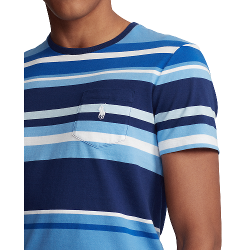 Polo_Ralph_Lauren_Striped_Crewneck_T-Shirt_ Navy_Blue_White