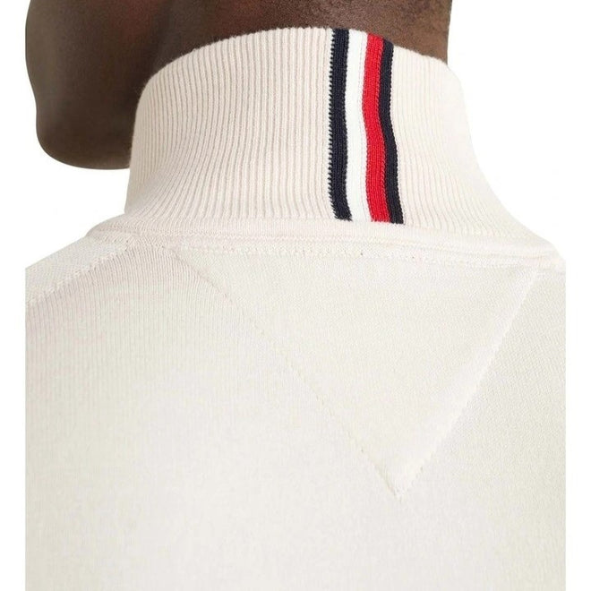 Tommy Hilfiger - 1985 Zip Mock Turtleneck Sweater - Feather White