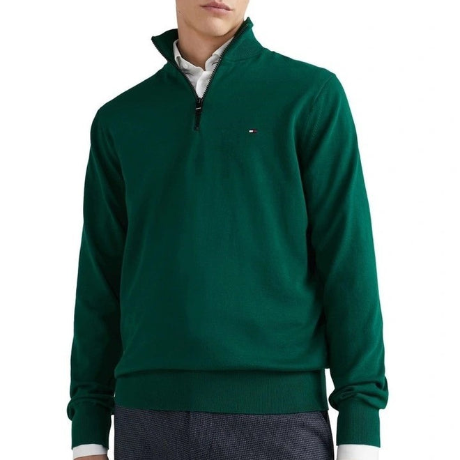 Tommy Hilfiger - 1985 Zip Mock Turtleneck Sweater - Prep Green