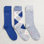 GANT 3-Pack Socks - College Blue & Grey