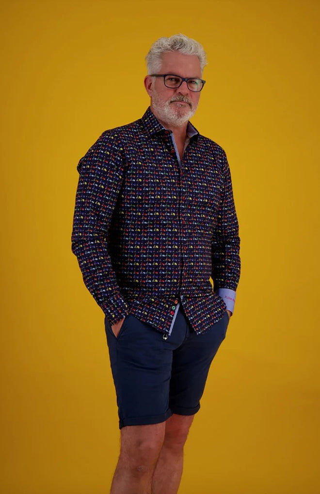 Long Sleeve Shirt - Scooters - Navy