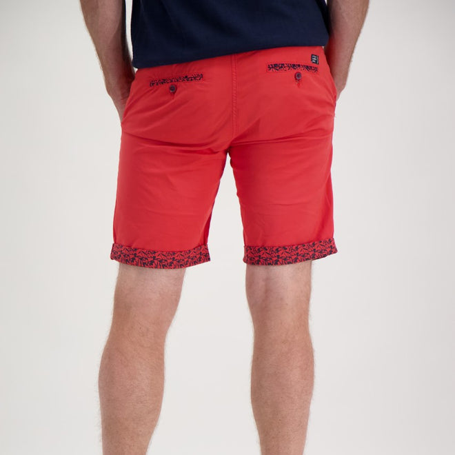 A Fish Named Fred - Bermuda Bright Red Twill Shorts