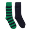 Gant 2 pack barstrip and solid socks - Lavish Green