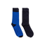 2 Pack Gant Dot and Solid Colour Socks - Charcoal | Blue