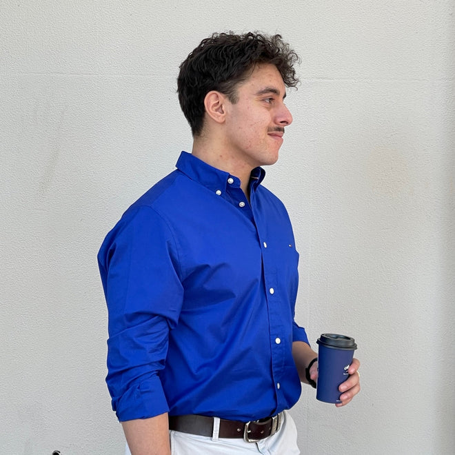 Poplin Flex Shirt - Sapphire Blue
