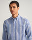 Oxford Shirt - Wide Stripe - College Blue & White