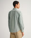 Oxford Shirt - Wide Stripe - Forest Green & White