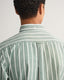 Oxford Shirt - Wide Stripe - Forest Green & White