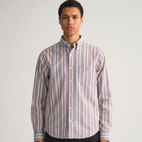 gant - Oxford Multi Stripe Shirt - College Blue