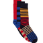 3 Pack Stripe Socks - Green/Blue and Red/Blue/Yellow