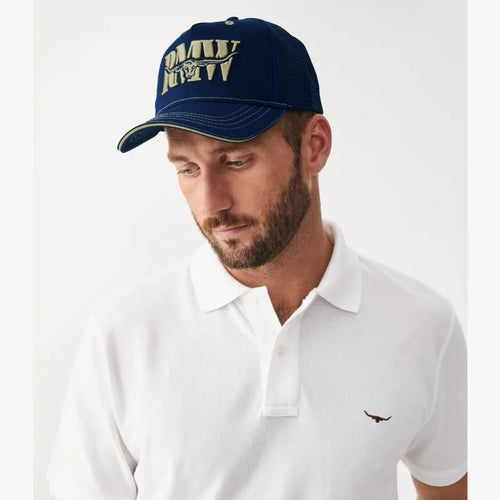 RM Williams - Cremorne Trucker Cap - Navy Brindle