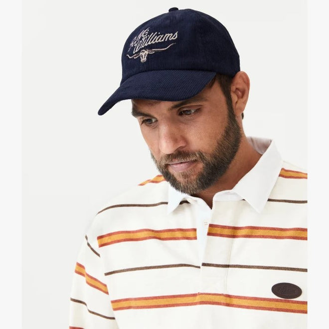 RM Williams - Corduroy Longhorn Cap - Navy