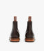 Dynamic Flex Craftsman - Brown Elastics - Raw Edge - Yearling Leather - Rum - H Fit