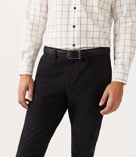 R.M.Williams - Huntingdale Belt - Nickel Hardware - Ebony