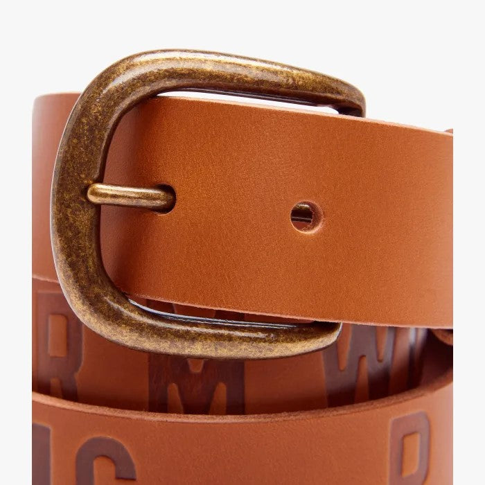 R.M.Williams - Stone Hut Belt - Antique Brass Hardware - Tan
