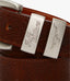 R.M.Williams - Drover Belt - Brushed Nickel Hardware - Dark Tan