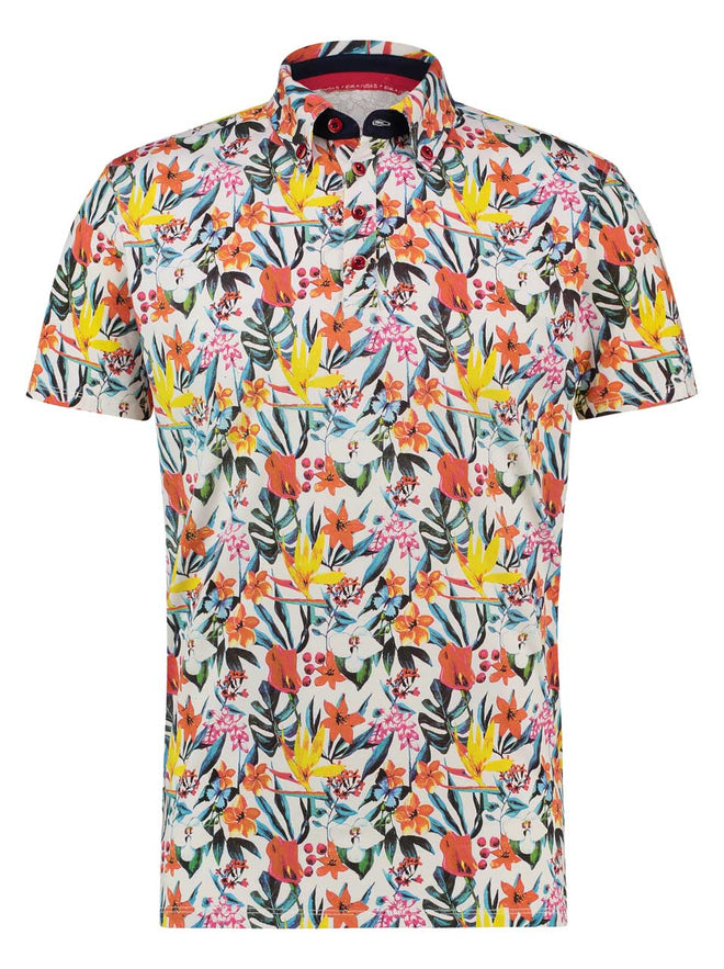 Print Polo Shirt - Floral - Multi