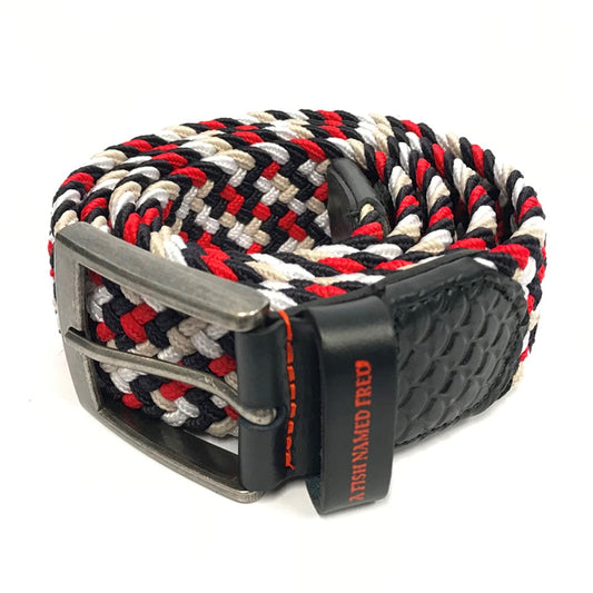 A_Fish_Named_Fred_Braided_Elastic_Belt_ Red_Blue