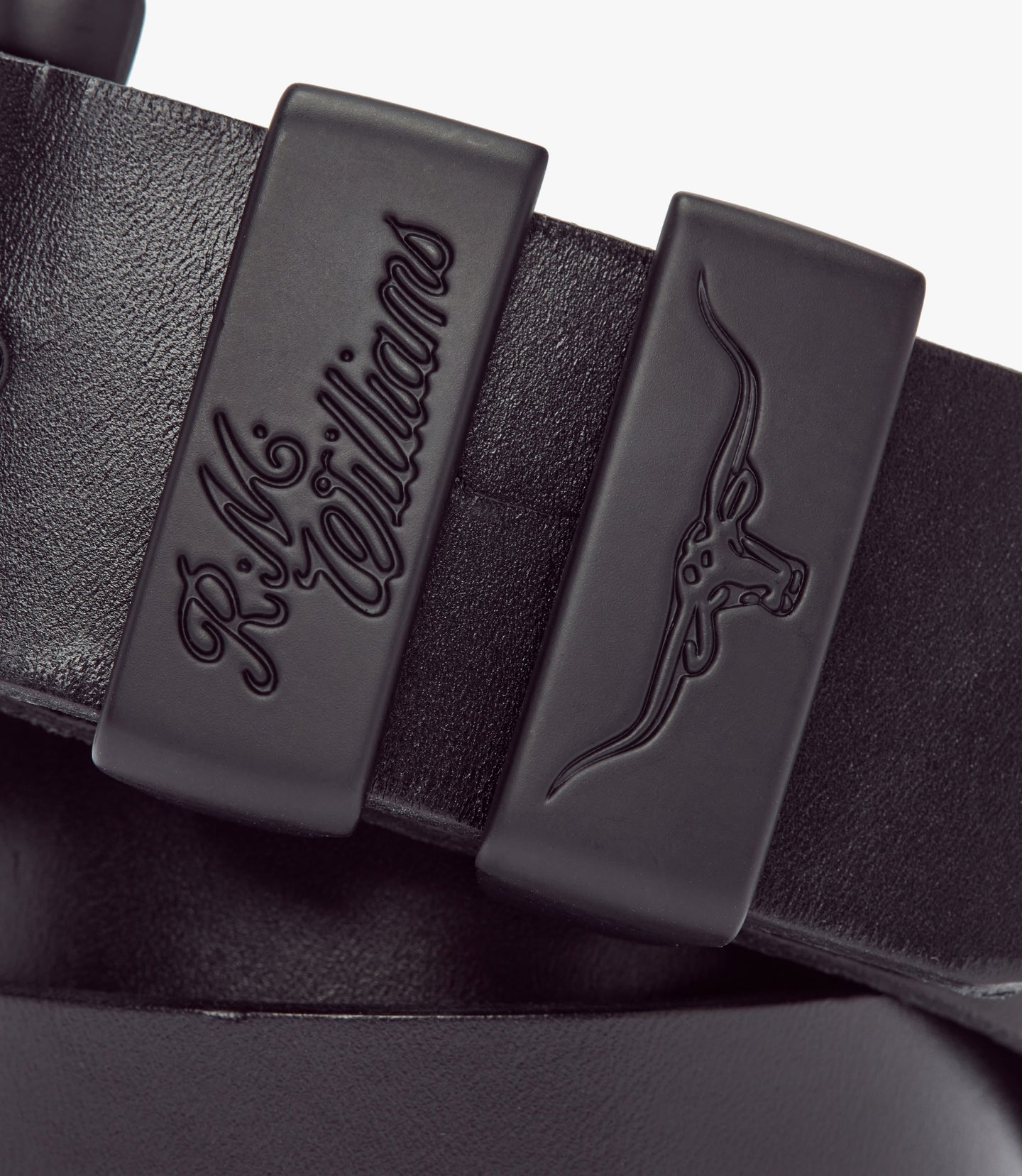 R.M.Williams - Drover Belt - Matte Black Buckle - Black
