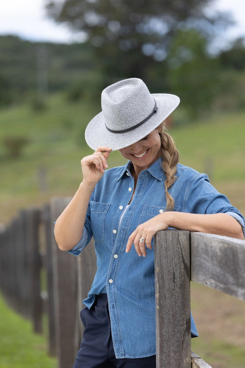 Barcoo River Fedora Hat - Silver