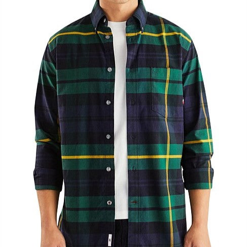Tommy Hilfiger - Blown Up Blackwatch Tartan Shirt - Desert Sky Hunter Green