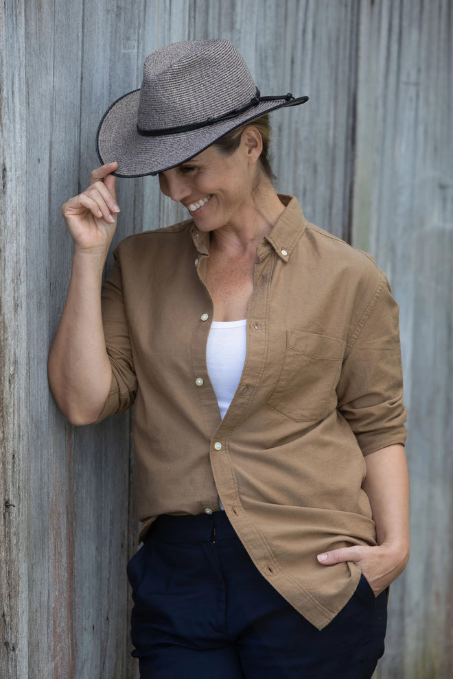 Bombala Fedora Hat - Burnt Clove