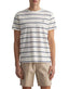 Breton Stripe T-Shirt - Evening Blue | Eggshell