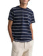 Breton Stripe T-Shirt - Evening Blue | Eggshell