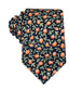 OTAA - Floral Tie - Navy with orange & green flowers