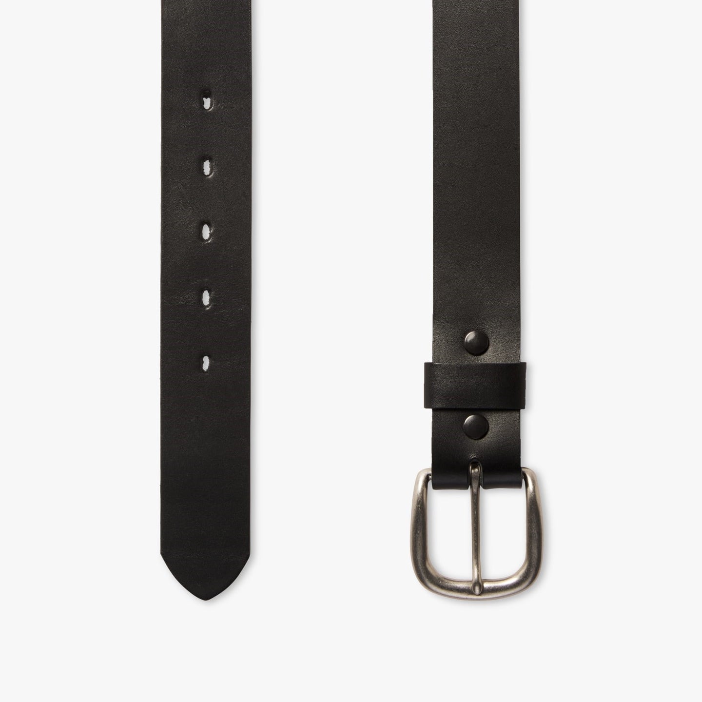 R.M.Williams - Traditional Belt - Brushed Metal Buckle - Black