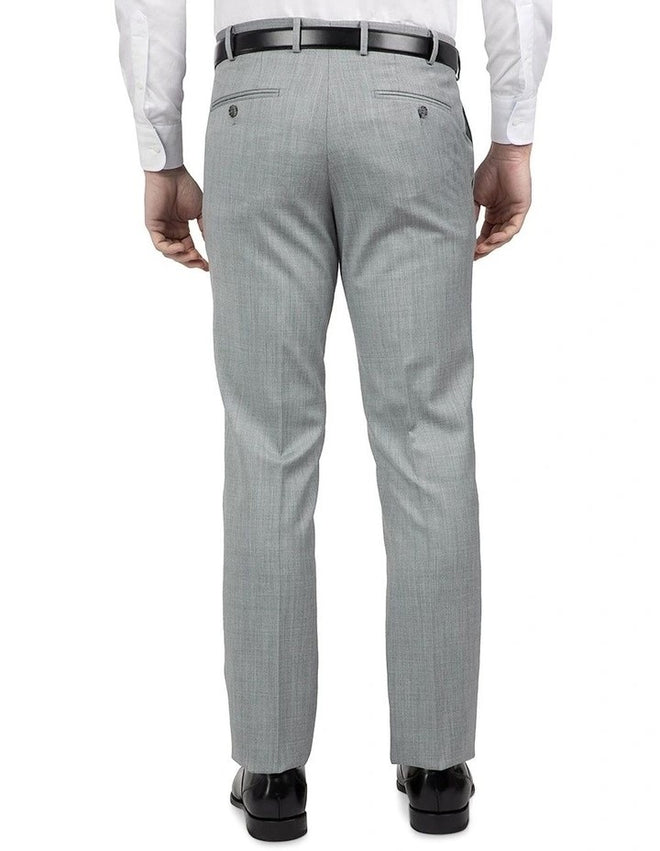 Wool Blend Trouser - Grey Jett