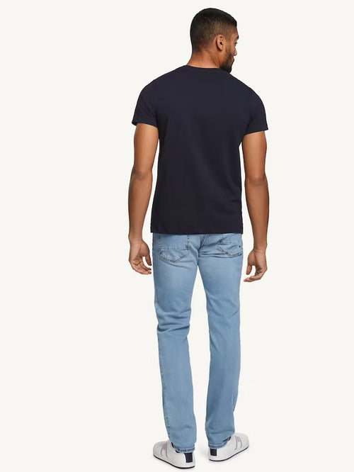 Corporate Chest Stripe Graphic Tee - Desert Sky