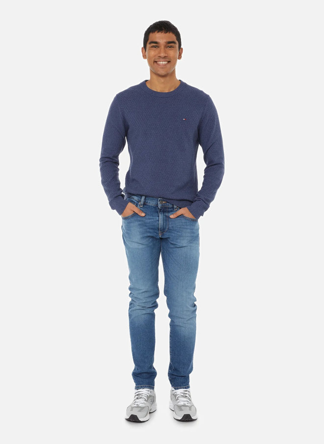 Crew Neck Pullover - Faded Indigo