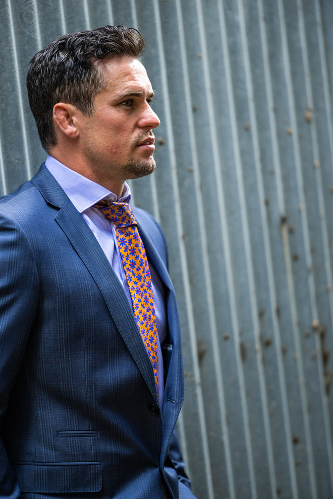 Kenneth Blake Pure Wool Suit - Blue