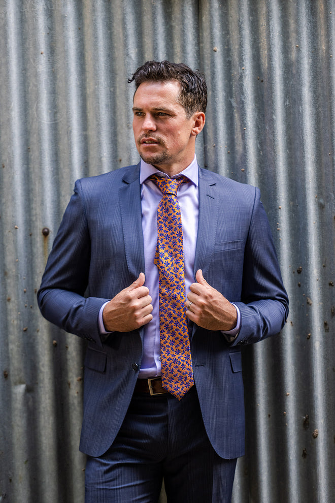 Kenneth Blake Pure Wool Suit - Blue