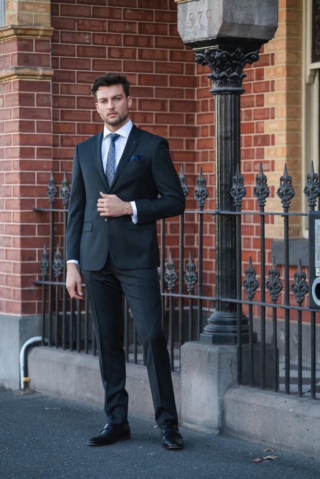 Daniel Hechter Michel 101 Wool Suit - Black