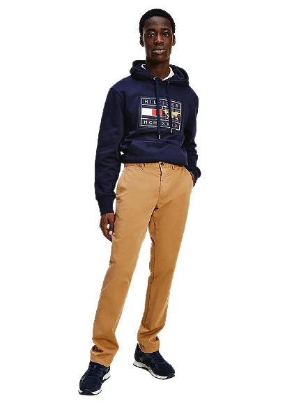Denton Straight Fit Satin Chino - Countryside Khaki
