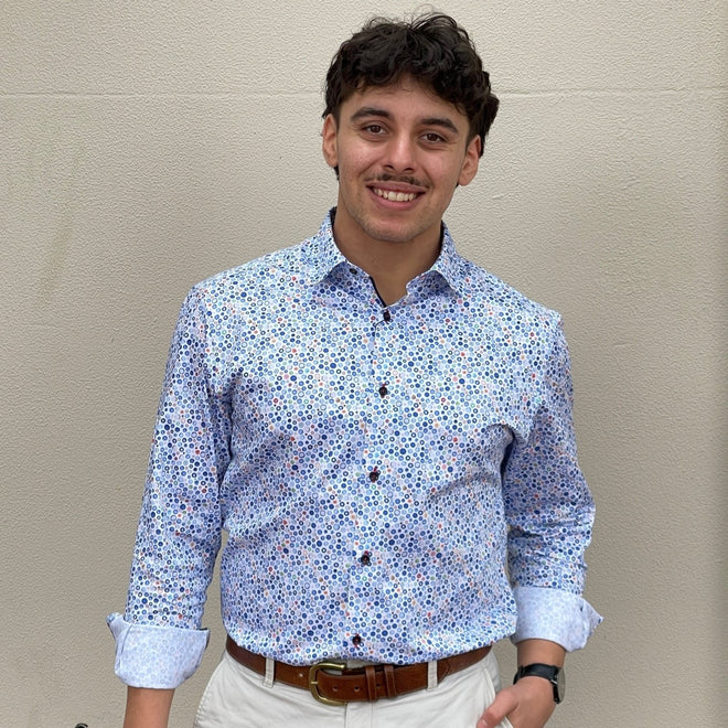 Daniel Hechter - Print Shirt - Whitel navy, multi