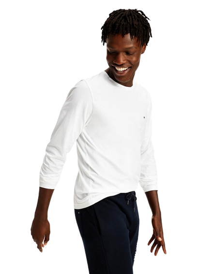 Essential Tommy Long Sleeve Tee - White