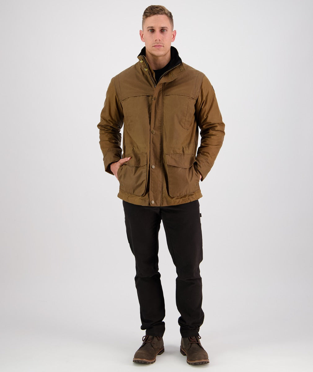 Swanndri - Evans Flat Oilskin Jacket - Tan