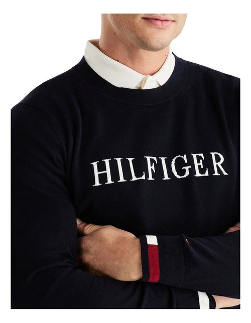 Hilfiger Flag Cuff Crew Neck Sweater - Desert Sky