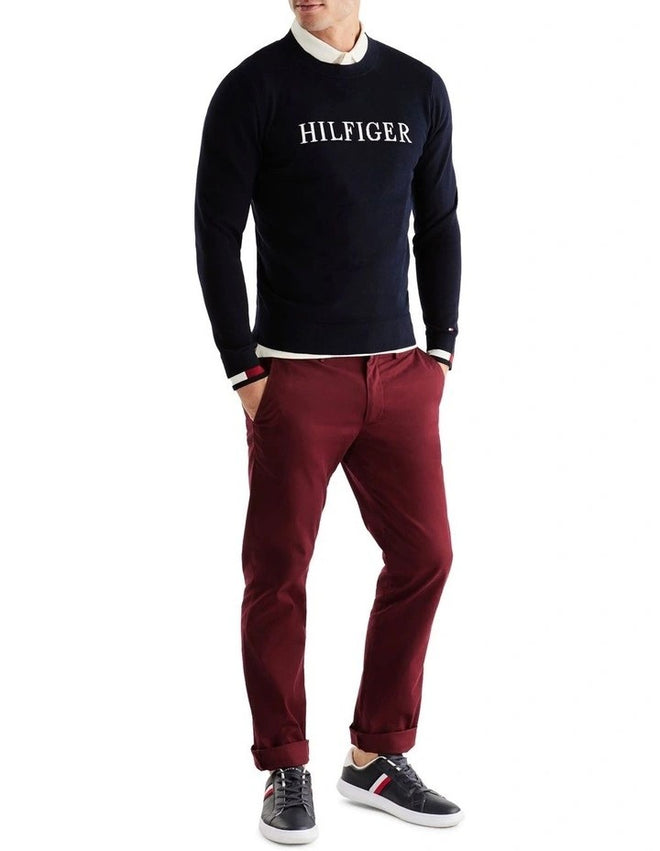 Hilfiger Flag Cuff Crew Neck Sweater - Desert Sky