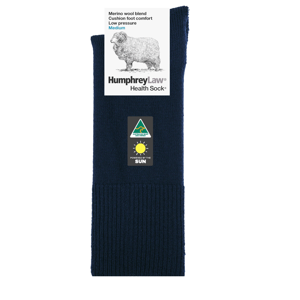 Humphrey law - cushion foot health sock - Navy
