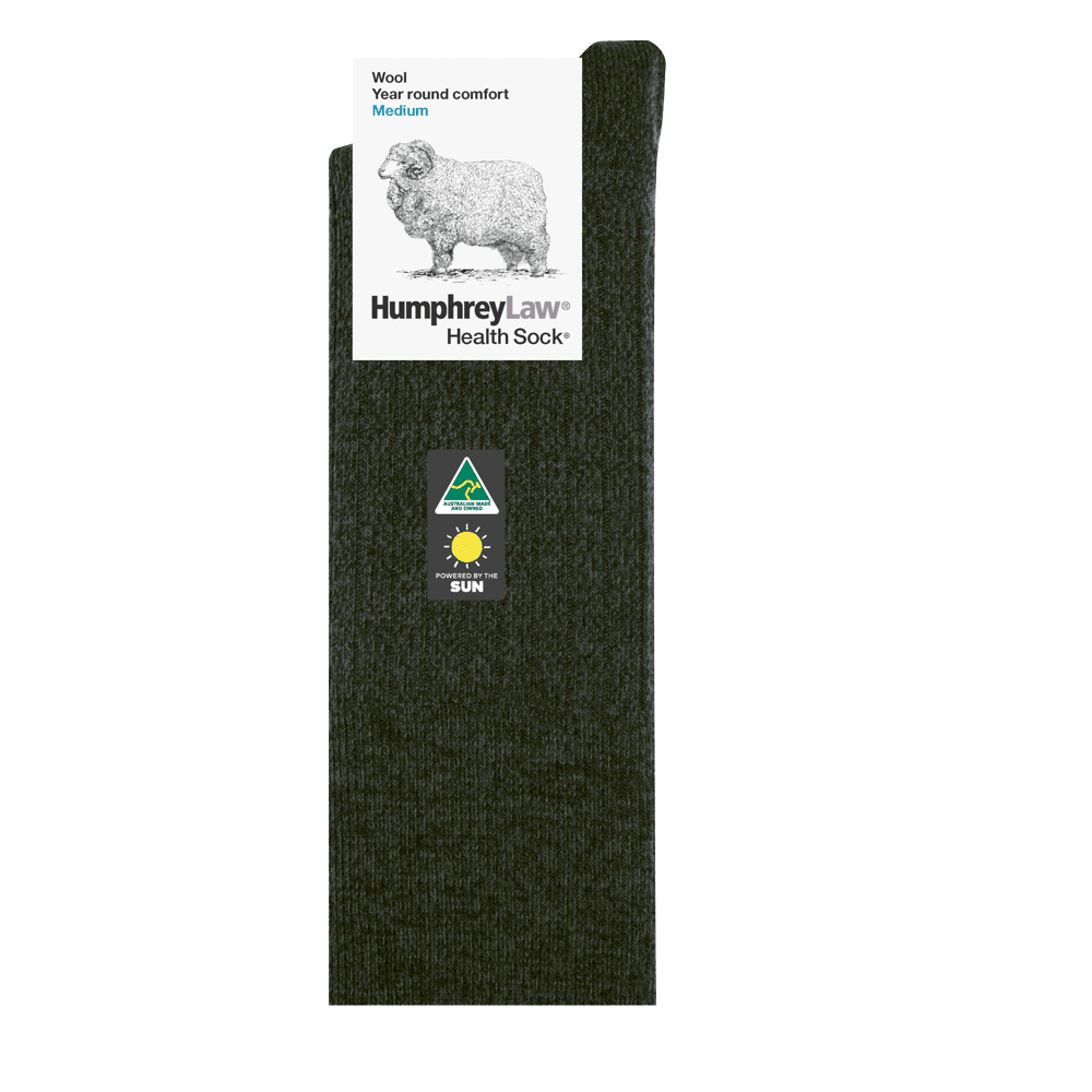 Humphrey Law - Wool Health Sock - charcoal